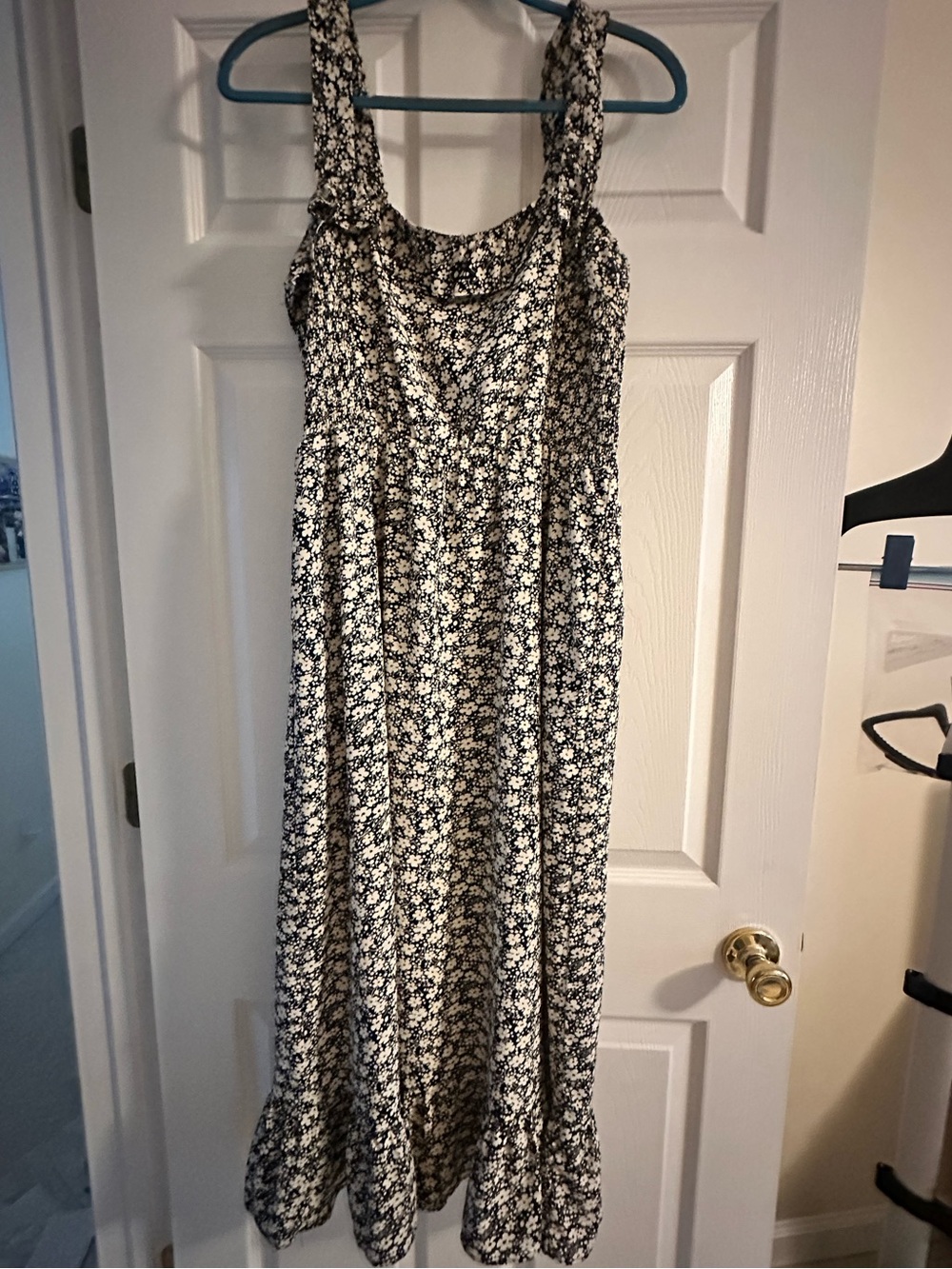Heartloom Black & White Floral Midi Dress Size Large Sleeveless